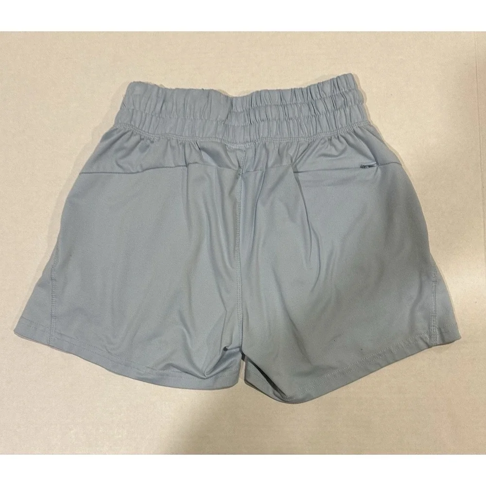 GOAT USA Shorts Embroidered Leg Light Blue Drawstring Elastic 22 In. Waist Boys
